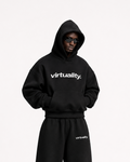 BLACK & WHITE HEAVYDUTY HOODIE