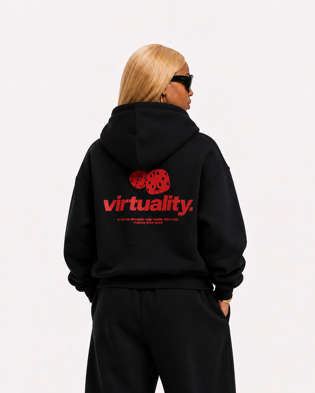 BLACK & RED HEAVYDUTY HOODIE