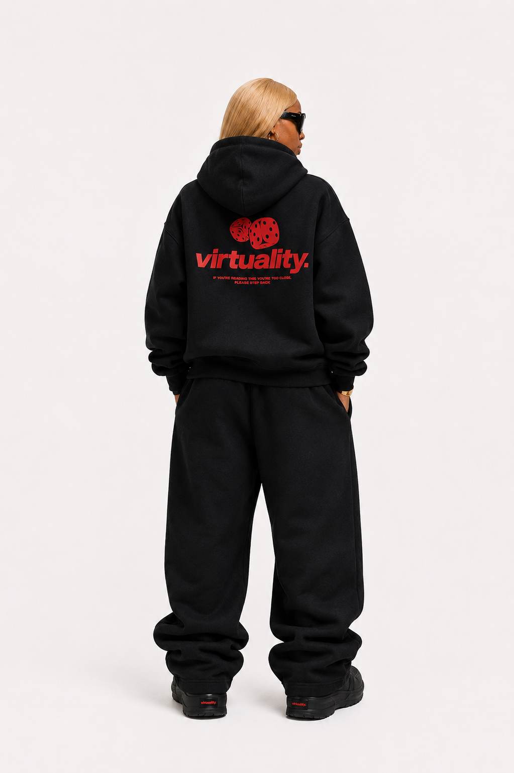 BLACK & RED HEAVYDUTY HOODIE