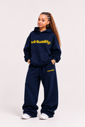 NAVY & YELLOW HEAVYDUTY HOODIE