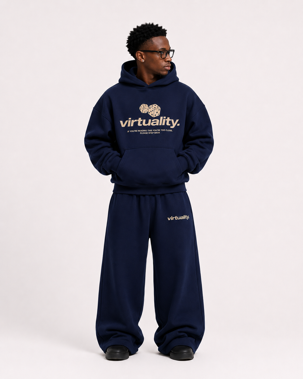 NAVY & KAKHI HEAVYDUTY HOODIE