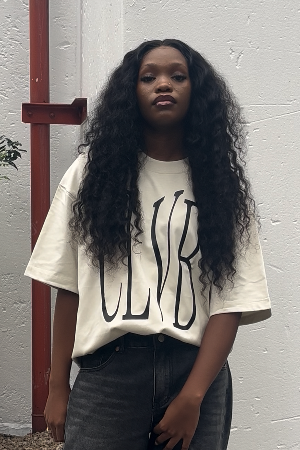 CLVB OVERSIZE T-SHIRT CREAM WHITE