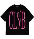 CLVB OVERSIZE T-SHIRT BLACK AND PINK