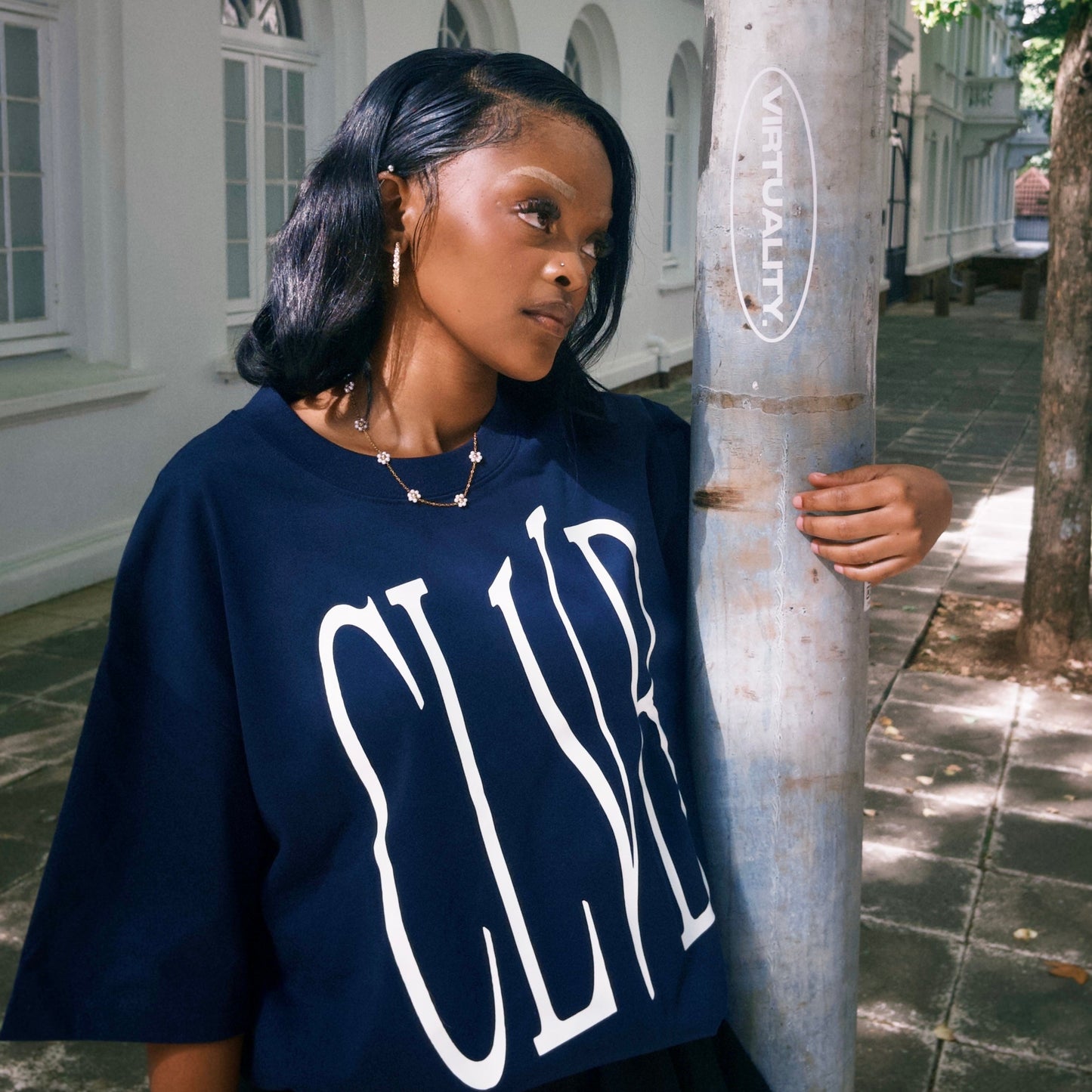 NASTY NAVY OVERSIZED T-SHIRT