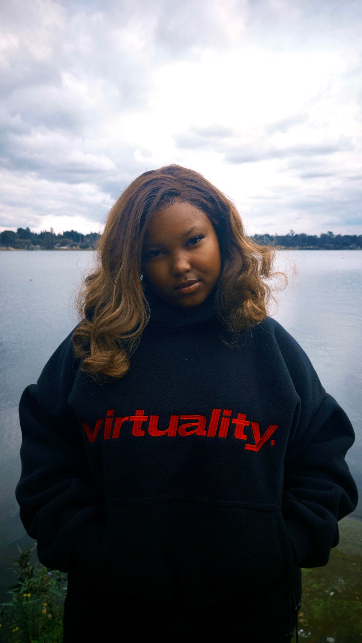 BLACK & RED HEAVYDUTY HOODIE