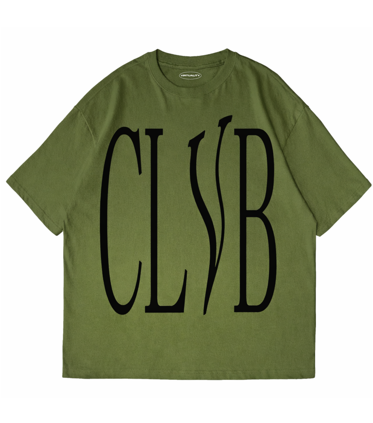 CLVB OVERSIZE T-SHIRT OLIVE GREEN