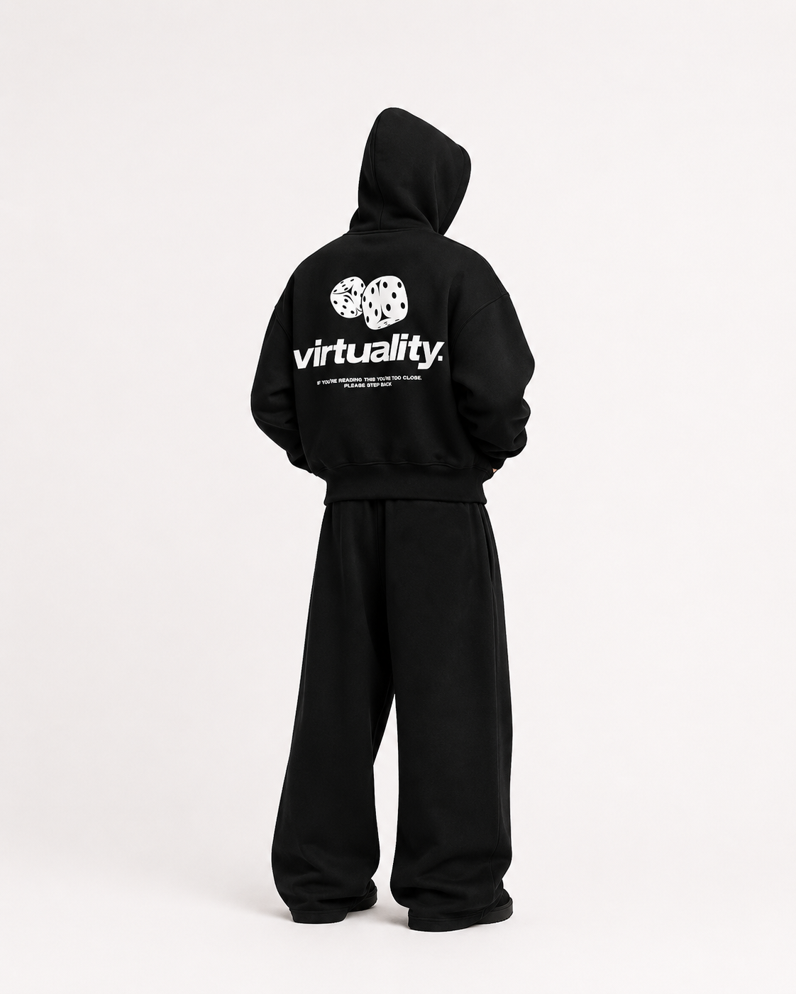 BLACK & WHITE HEAVYDUTY HOODIE
